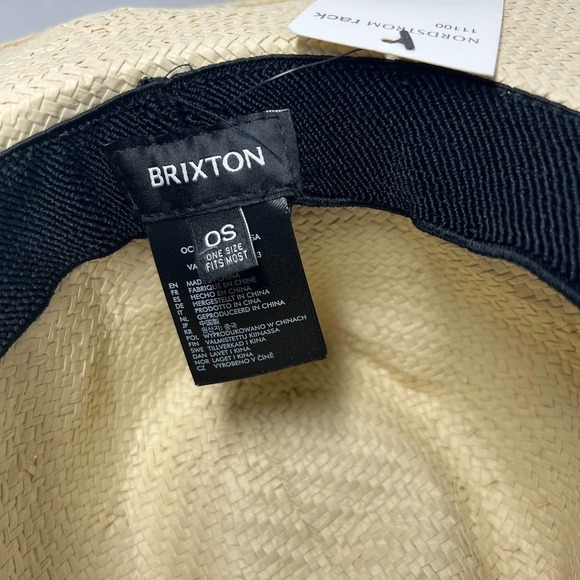 BRIXTON Mens Straw Summer Hat Packable NWT - Picture 7 of 8